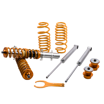 สำหรับ โฟล์คสวาเกน กอล์ฟ Mk4 ตัวปรับสลักเกลียว  ระบบการขับเคลื่อนแบบ 2 ล้อเท่านั้น A4 1998-2005 ตัวปรับสลักเกลียว สตรีท ขดสปริง